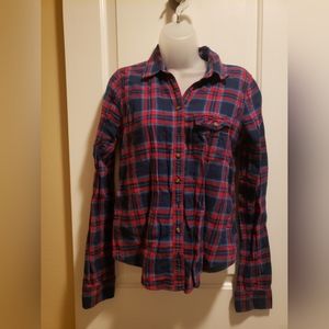 Hollister plaid flannel women's sz M